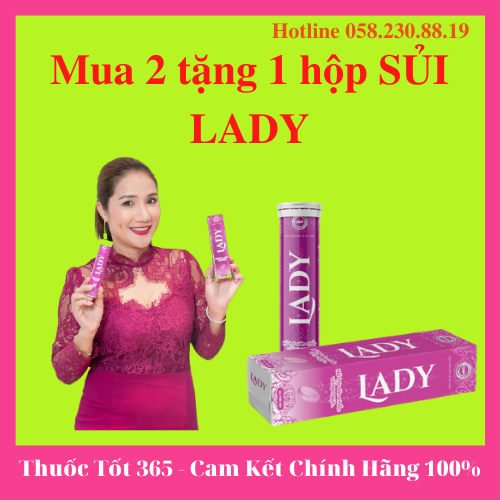 [HCM][Combo 2 tặng 1 } Viên Sủi LADY Tăng Vòng 1 CHính HÃNG - TAPHAR