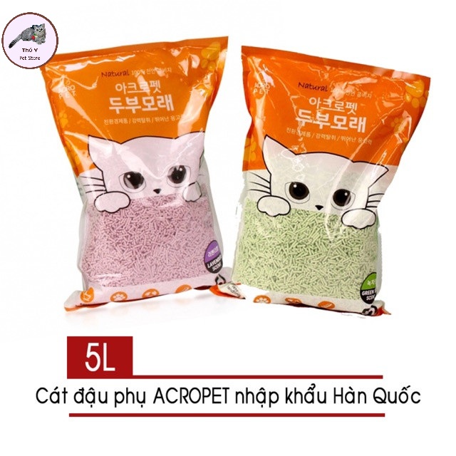 Cát vệ sinh mèo đậu nành Acropet 5lít