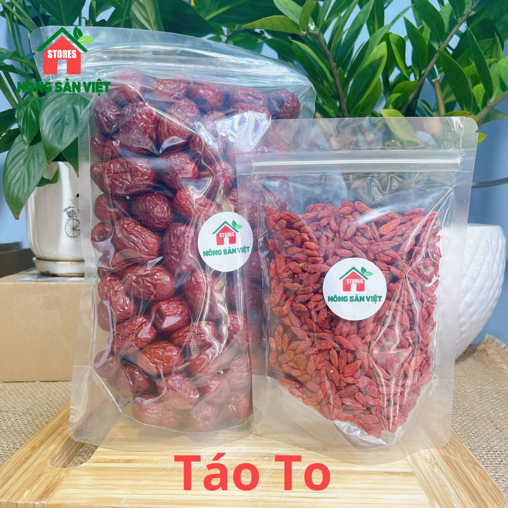 Combo 1kg táo đỏ tân cương size to + 200gr kỷ tử ninh hạ