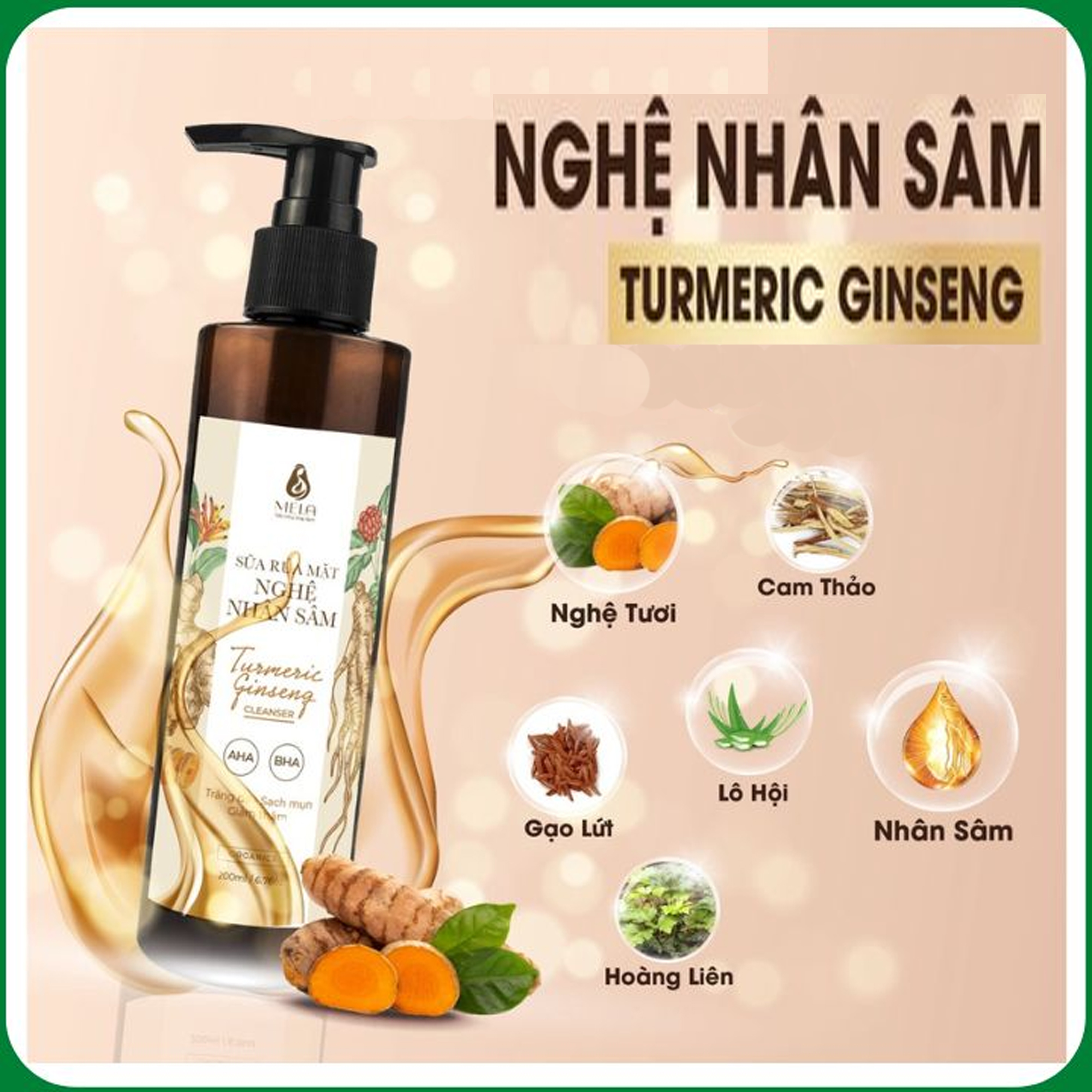 Sửa rửa mặt nghệ nhân sâm mela 200ml