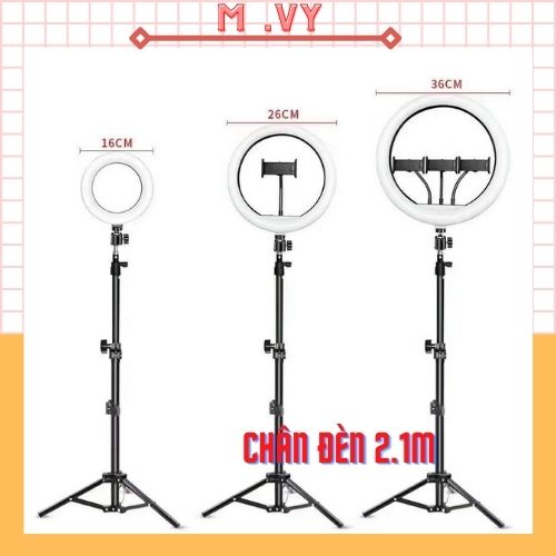 Đèn Livestream size 26 30 36 45 cm và chân 2m1 Hỗ Trợ Chụp Ảnh Make up Trang Điểm quay tiktok, bán hàng