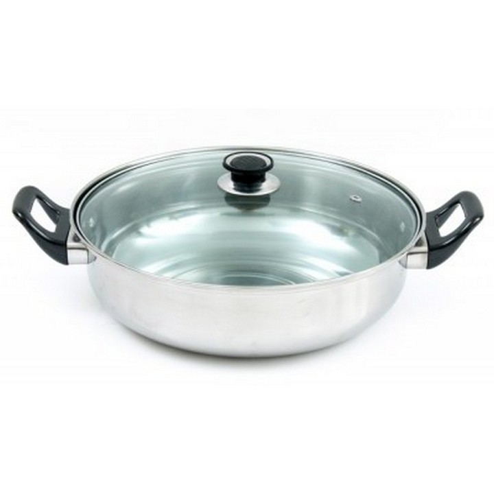 [GIẢM 50%] Nồi lẩu inox cao cấp Cook đa năng, nồi lẩu kiêm nồi nấu canh đa năng tiện dụng size 28 cm - Nồi lẩu đa năng inox- Dùng được cả bếp từ