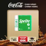 [HOẢ TỐC HCM] Lốc 6 Lon Nước Ngọt Giải Khát Có Gas Sprite Hương Chanh 320ml/Lon Sale 15.11 Coca-Cola Chính Hãng_LD
