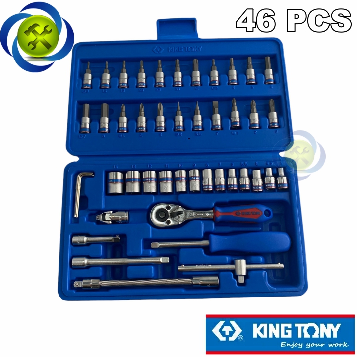 Bộ tuýp 1/4 kingtony st2346mr có 46 chi tiết