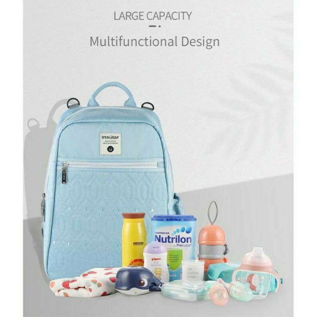 [HÀNG XỊN] BALO BỈM SỮA INSULAR, THIẾT KẾ KHOA HỌC, TIỆN DỤNG CHO CẢ MẸ, CẢ BÉ VÀ CẢ GIA ĐÌNH; NGĂN CHỨA ĐỒ CỰC RỘNG ĐẶC BIỆT Có Ngăn Giữ Nhiệt Cho Bình Sữa Ấm Lâu. KHUYẾN MÃI KHỦNG NHANH TAY MUA NGAY