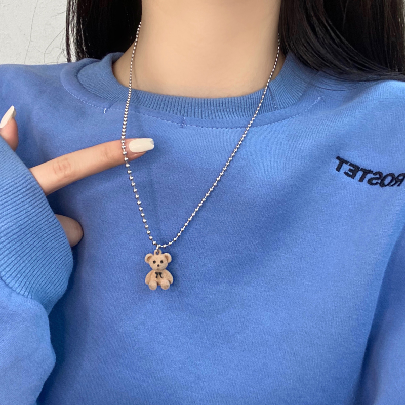 Vòng cổ Bell Mew gấu nâu so kiu dễ thương lạc lối VC138