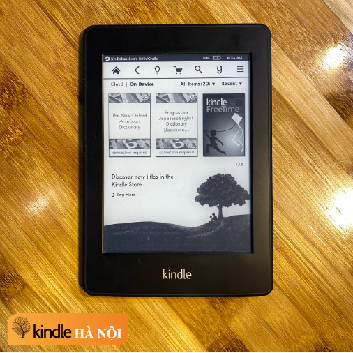 Máy đọc sách kindle paperwhite 1 kindle ppw1 có đèn nền, màn hình 6'' 212ppi, 2gb lữu trữ trên 2000 ebook