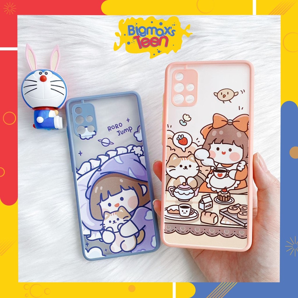 ✾❦ Ốp ưng smsung 2/A02/A51/1/1/A31/0/A30/A70/A01/A71/A50/A50/A30s/0/A32/A52/A72 mẫu nhám Roro t dễ thương