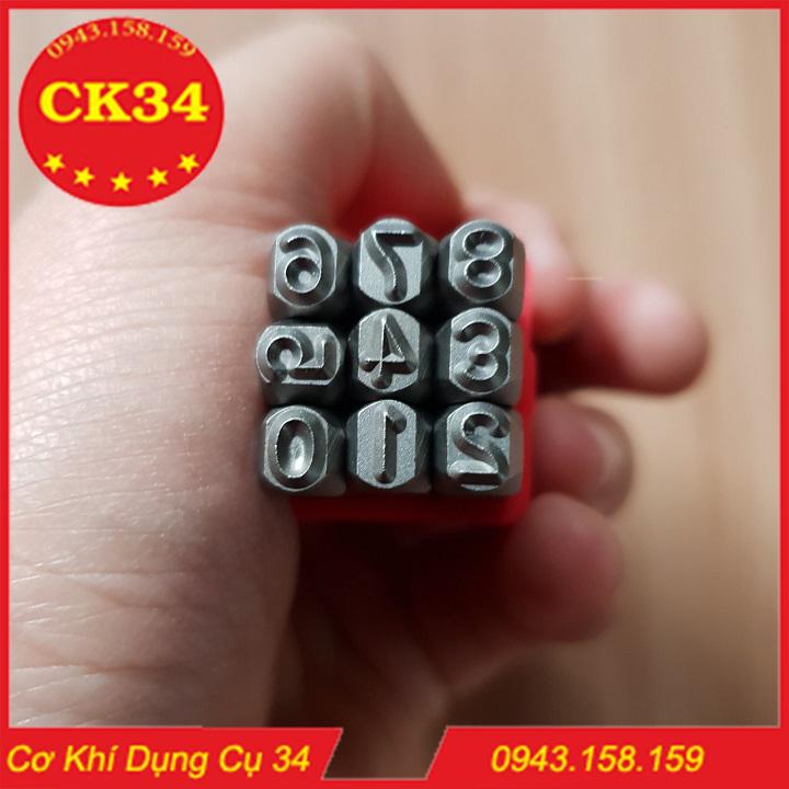 Bộ đục số đóng số 4mm-XUÔI đóng trên mọi chất liệu