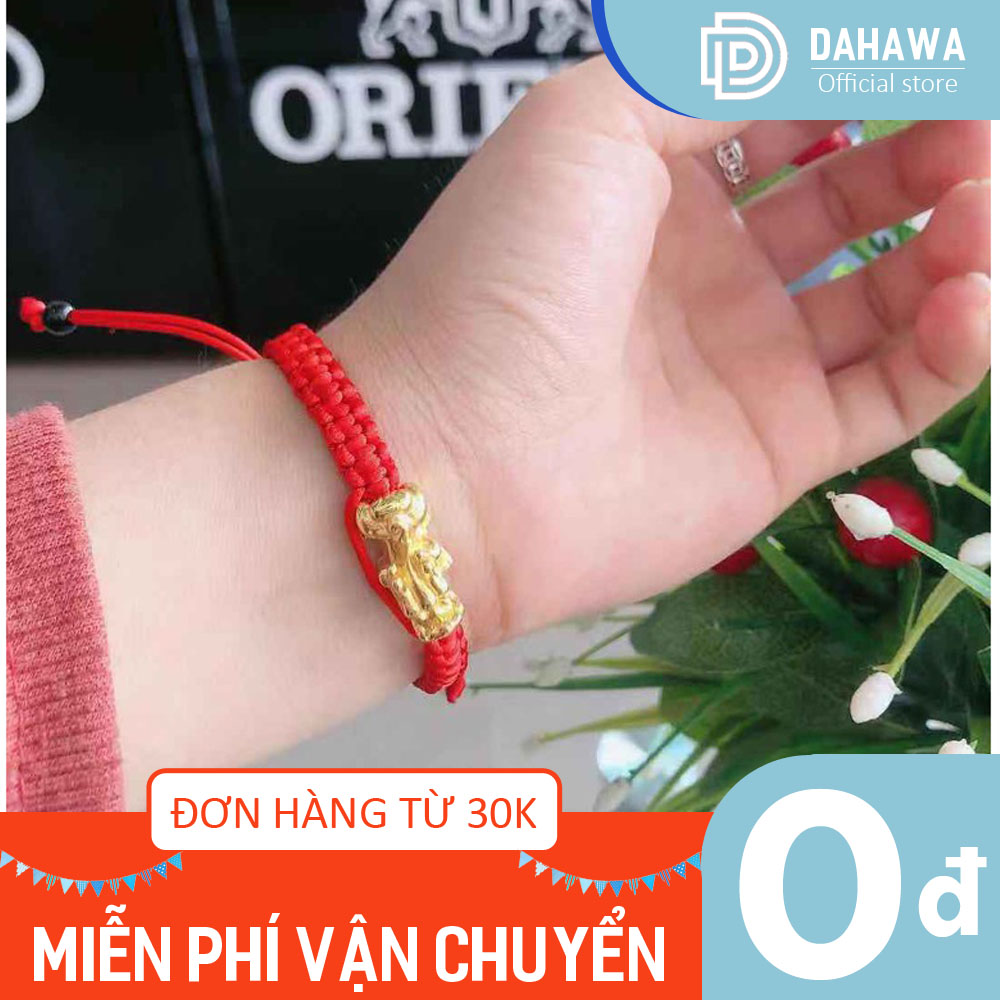 Vòng tay chỉ đỏ tì hưu thắt bím cực xinh, Vòng tay may mắn tài lộc, Vòng tay tình nhân VT21