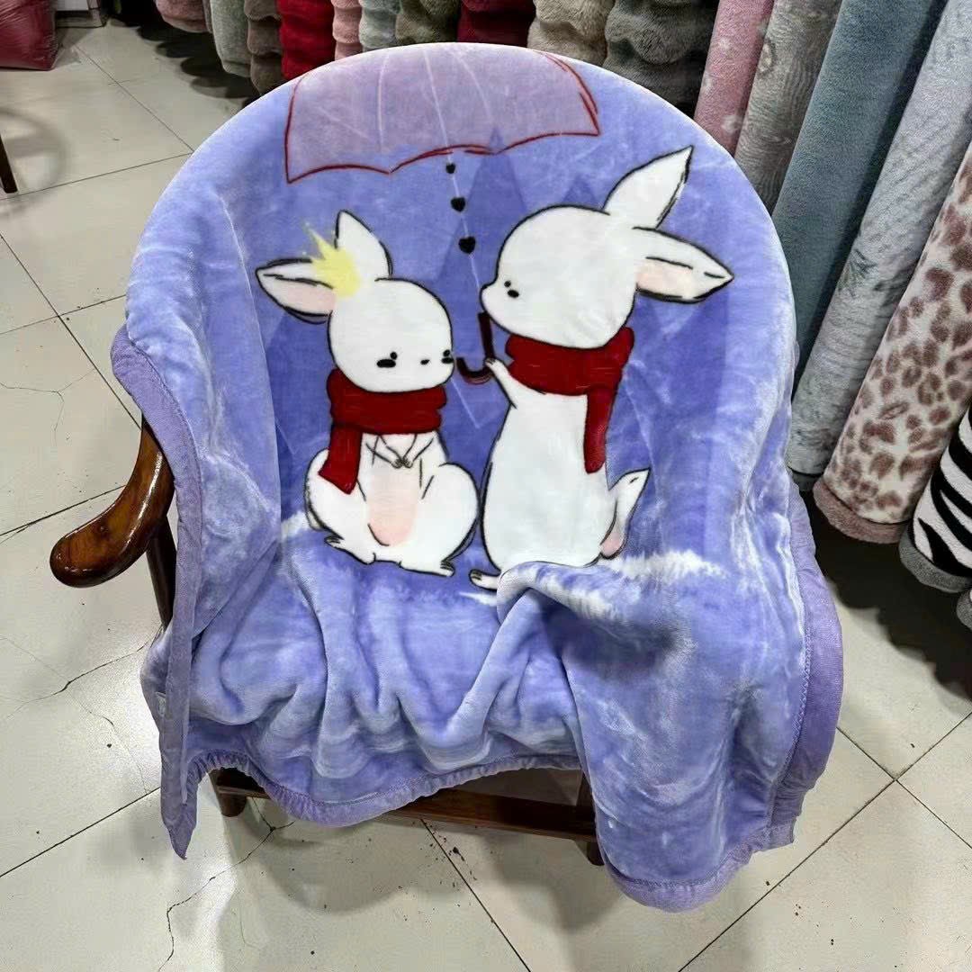 Chăn lông tuyết cho bé 2 lớp 140x100cm, Chăn mền cho bé đi học, Siêu Dày Dặn, Giữ Ấm Tốt