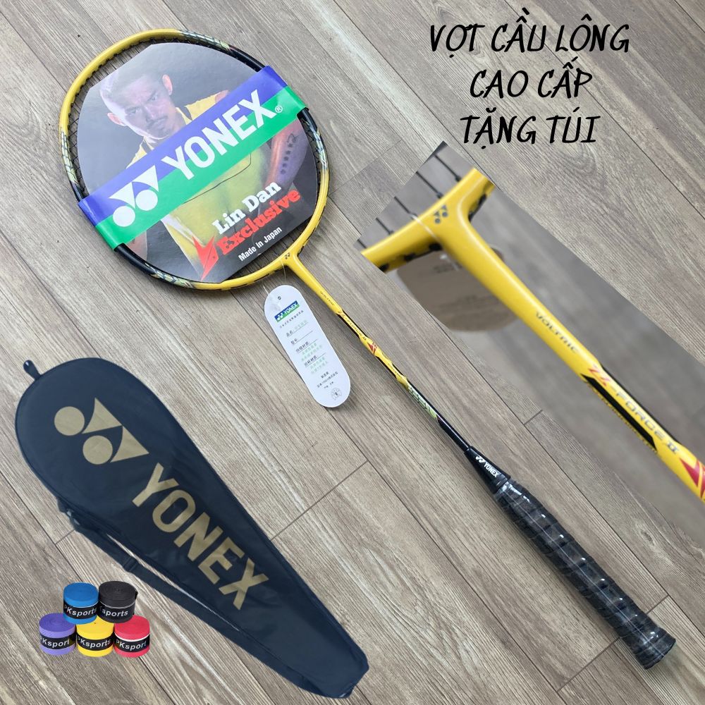 Vợt cầu lông tiêu chuẩn yonex chuyên nghiệp-siêu nhẹ,bền lực căng dây 9 kg-tặng túi+dây quấn cán vợt