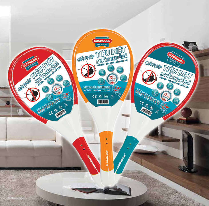 Vợt muỗi Sunhouse - diệt trừ tác nhân chính của bệnh sốt xuất huyết