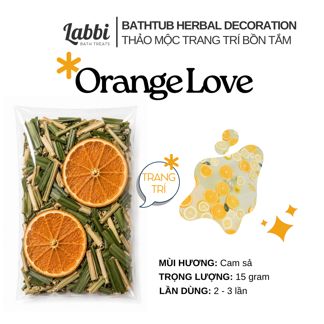 CAM SẢ [Labbi] Cam sả sấy lạnh / Cam sấy khô / Cam sấy lạnh / Cam sả / Trang trí bồn tắm / Phụ kiện tắm
