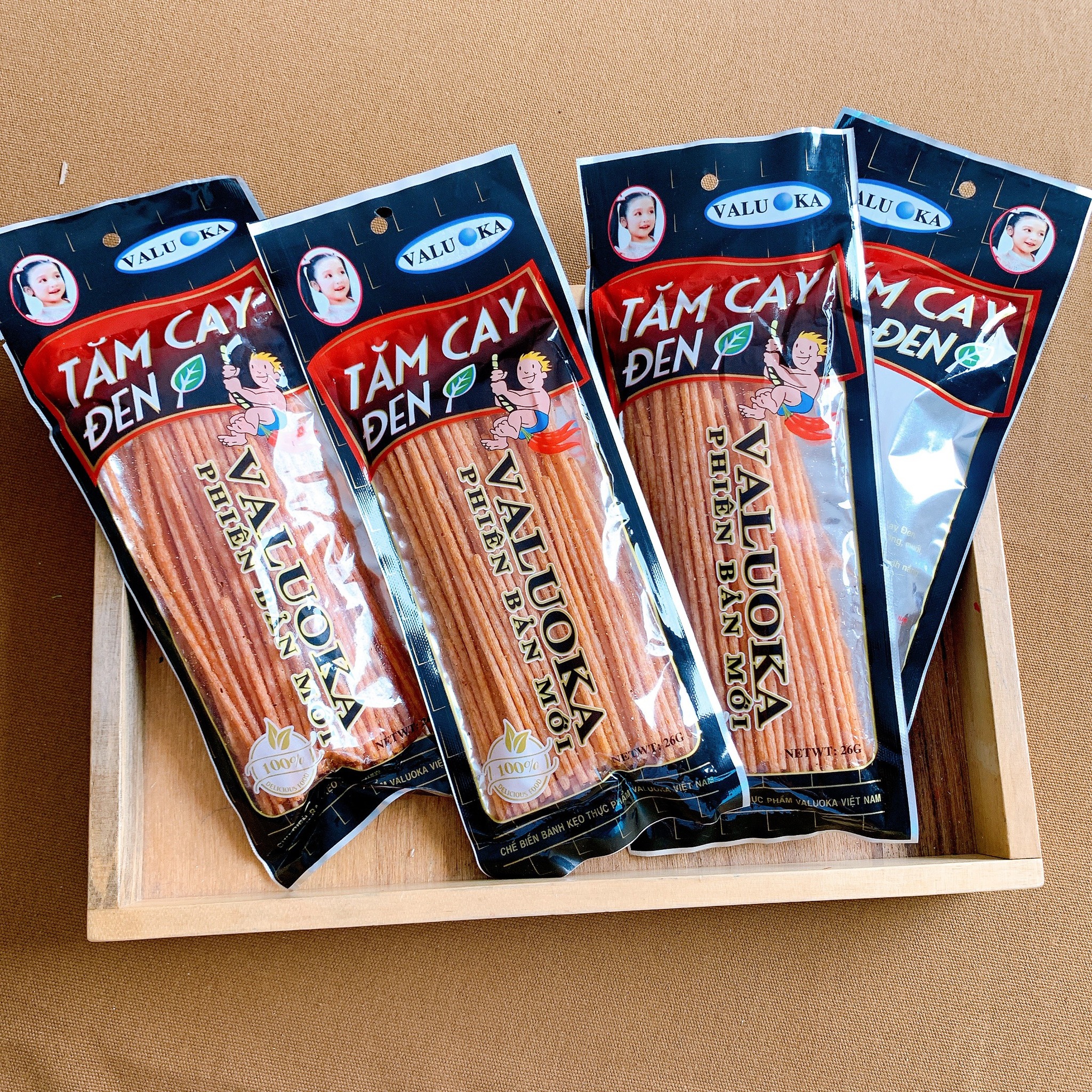Snack tăm cay đen tuổi thơ combo 5 gói