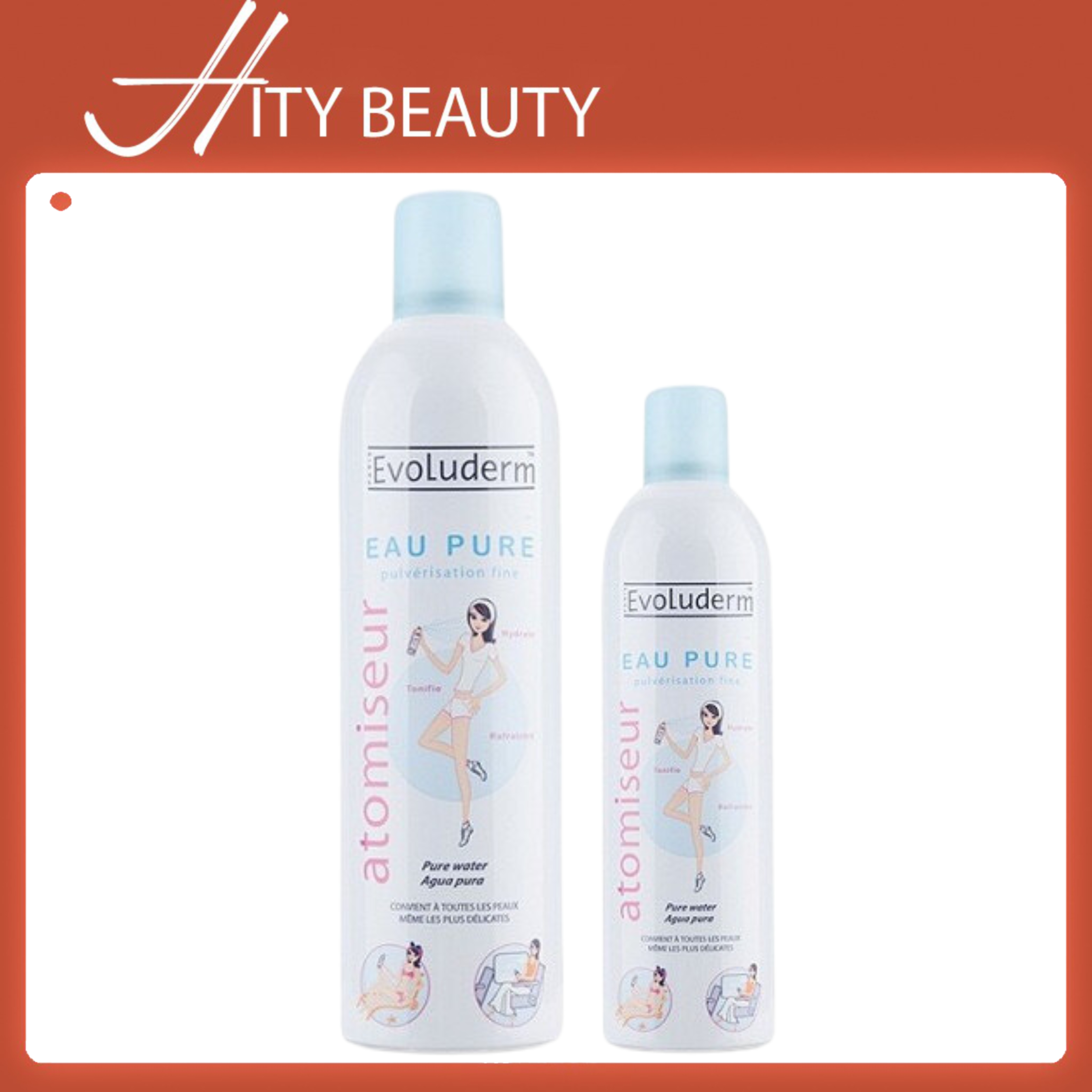 HCM-Xịt khoáng Evoluderm Atomiseur Eau Pure dưỡng ẩm làm dịu da - Hity Beauty