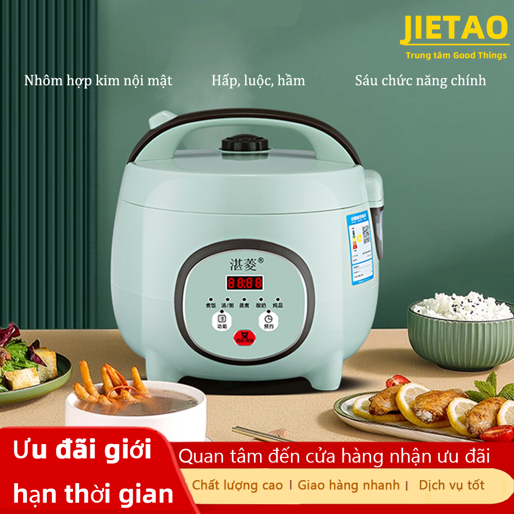 JIETAO Nồi cơm điện đa chức năng 3L, Nồi cơm điện mini cho gia đình