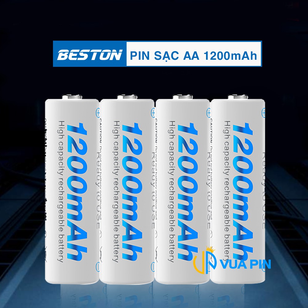 Pin sạc chính hãng Beston AA 3000 mAh, AA 1200 mAh và AAA 1300 mAh, AAA 1100 mAh