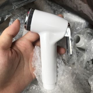 [Q.Tân Bình] Bộ vòi xịt vệ sinh cao cấp - nhựa trắng đầu mạ Chrome