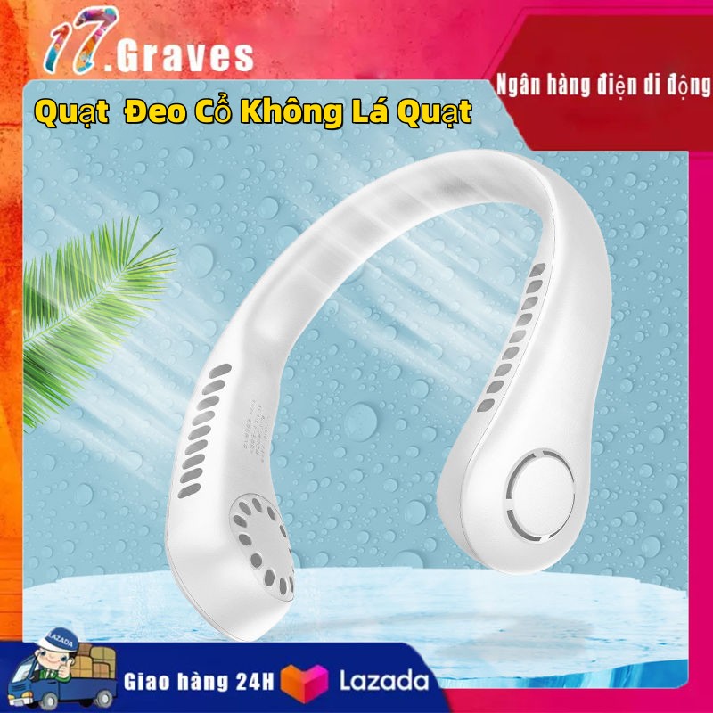[Giao hàng ngay lập tức]JIASHI Quạt mini cầm tay đeo cổ làm mát Thể thao Treo không có cánh Rảnh tay Cá nhân đeo quạt Cánh quạt bàn ngoài trời Trong nhà Quạt Nhỏ Đeo Cổ Không Lá Quạt Sạc Usb