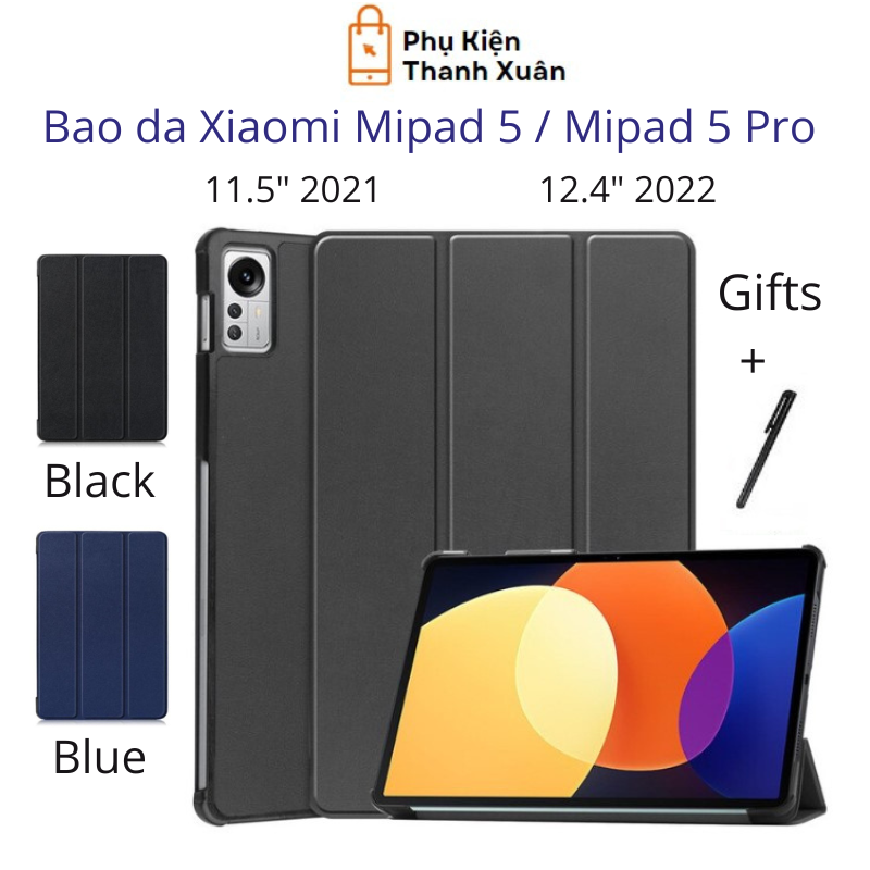 Bao da xiaomi mipad 5 / mipad 5 pro | tặng kèm bút cảm ứng