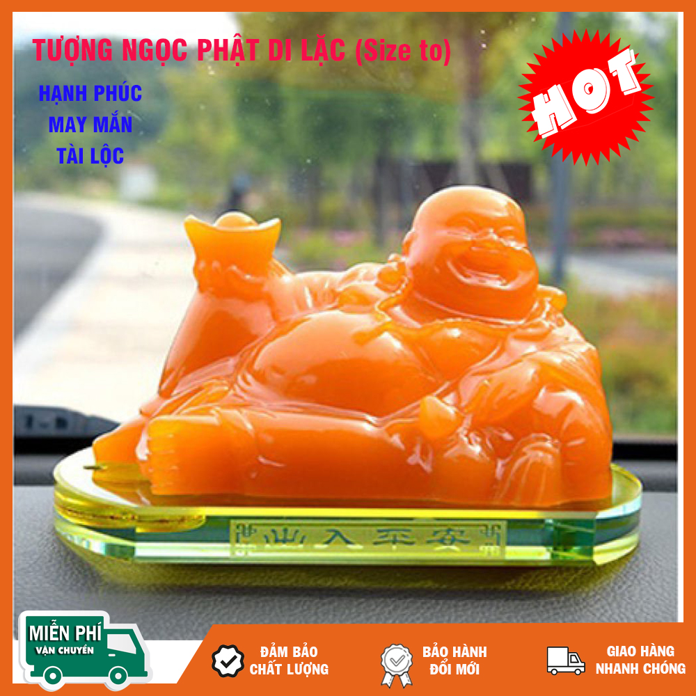 [Chat Để Chọn Màu-Size To]Tượng Phật Di Lặc Bằng Đá Xanh, Tượng Phật Di Lặc, Tượng Ngọc Phật Di Lặc Để Trên Xe, Trong Nhà, Mang Lại May Mắn,  Bình An
