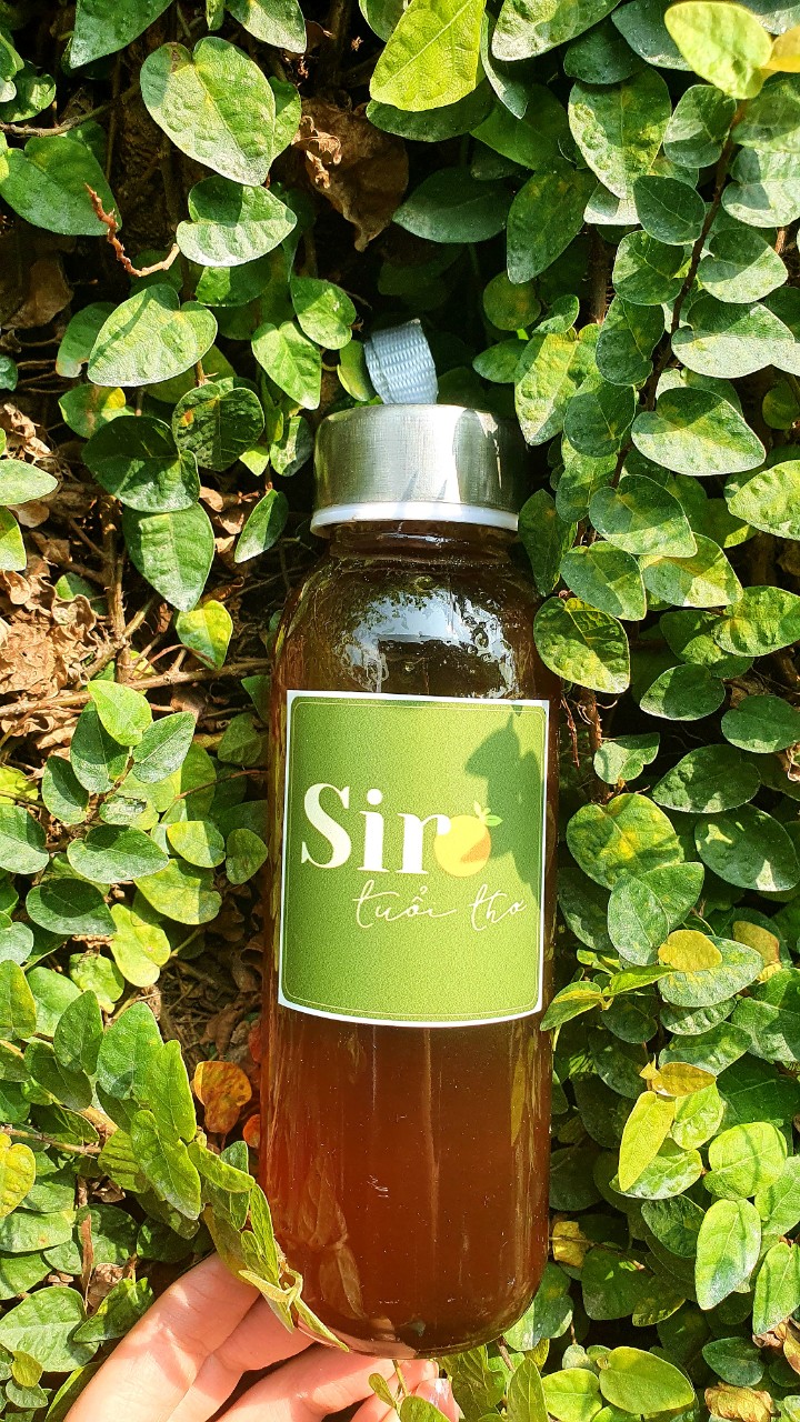 Siro Quất xanh - húng chanh - đường phèn bổ phổi, tiêu đờm, giảm ho 300ml