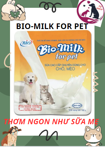 [HCM]BIO- MILK FOR PET 100g- Sữa cao cấp chuyên dùng cho chó mèo