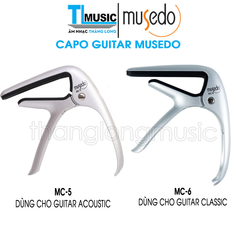Chính hãng Musedo MC 5 - Capo Guitar Acoustic Cao Cấp Chất Liệu Hợp Kim Kẹp Chắc Tay Siêu Bền - Thăng Long Music