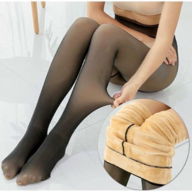 Quần Tất 3D 6S Lót Lông Siêu Dày Đẹp, Siêu Ấm, Quần Legging Nỉ Lót Lông Giữ Nhiệt Nữ Cạp Cao Nâng Mông Hàng Quảng Châu Loại 1