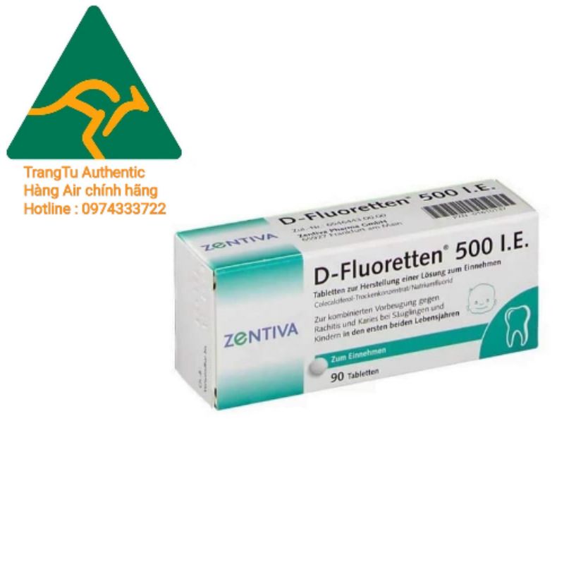 Vitamin D Flouretten 500 I.E Đức,bổ sung vitamin D3 cho bé