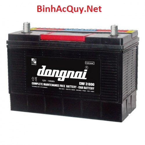 BÌNH ẮC QUY ĐỒNG NAI CMF 31800 (12V-100AH) chuyên dùng cho xe bán tải, Ford, đầu kéo