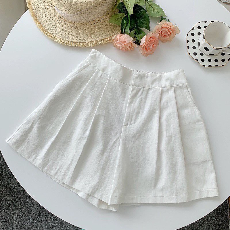 Quần short đũi xước nhật sooc đùi đũi dáng váy cực xinh dạo phố - ALibu