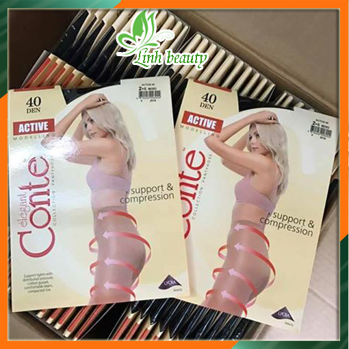Quần Tất Nga Conte Active 40den màu Da(natural) size M(50-65kg) Quyến Rũ