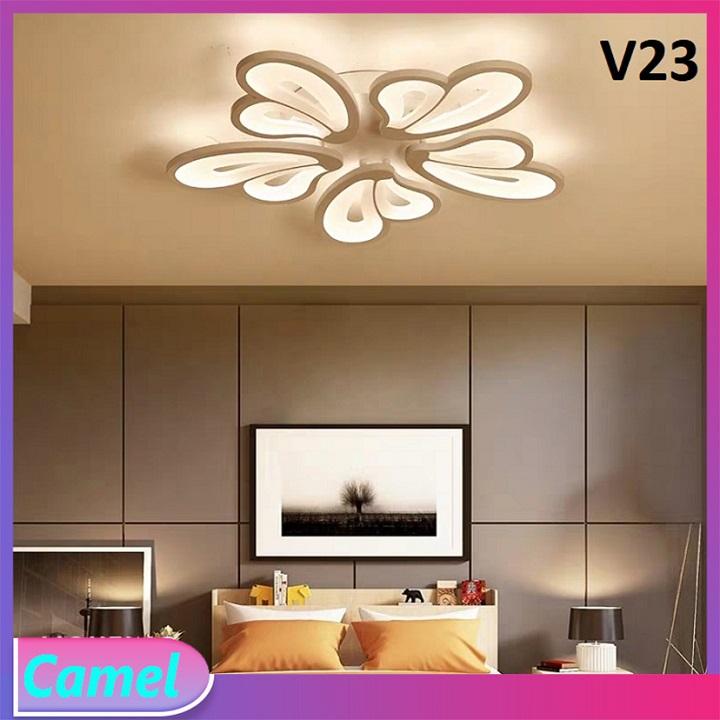 Đèn Ốp Trần Led, Đèn Ốp Trần Led Trang Trí  Mẫu V23 - 3 Chế Độ Sáng - Có Điều Khiển - Kailas