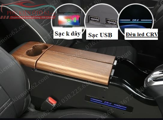 Độ bệ tỳ tay xe honda crv 2018 – 2022