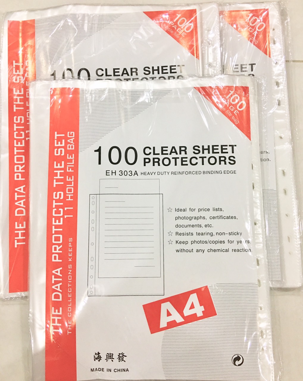 Bìa lỗ A4 - 1 xấp 100 cái