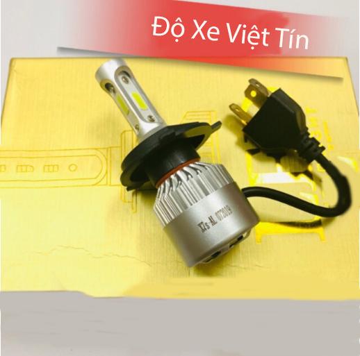 Đèn pha led kc15 x7s 3 tim h4 led trắng - việt tín