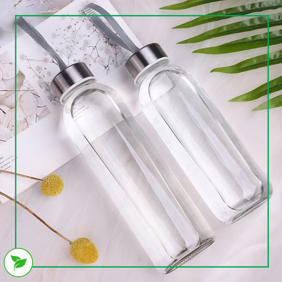 Chai thủy tinh 500ml , chai đựng sữa hạt nắp dây 500ml