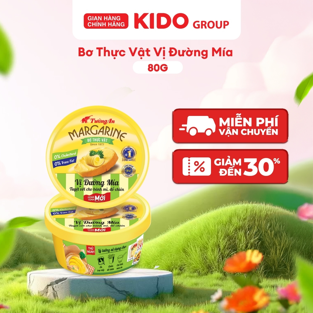 Bơ Thực Vật Tường An vị Đường Mía 80g