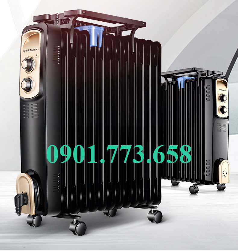 [Trả góp 0%] Quạt sưởi dầu cao cấp Whirlpool máy sưởi dầu không khô da nóng lâu có bánh xe