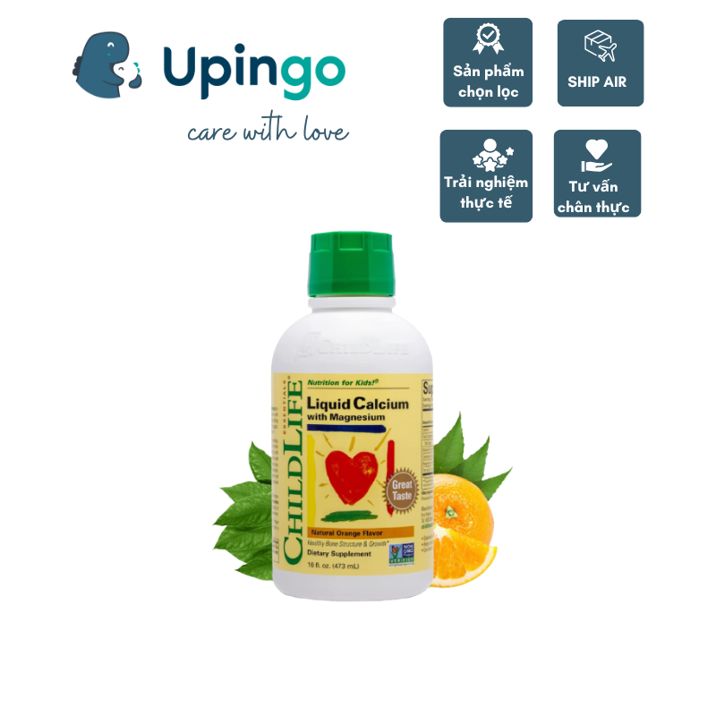 Liquid Calcium Childlife dạng nước bổ sung Canxi cho bé - 473ml