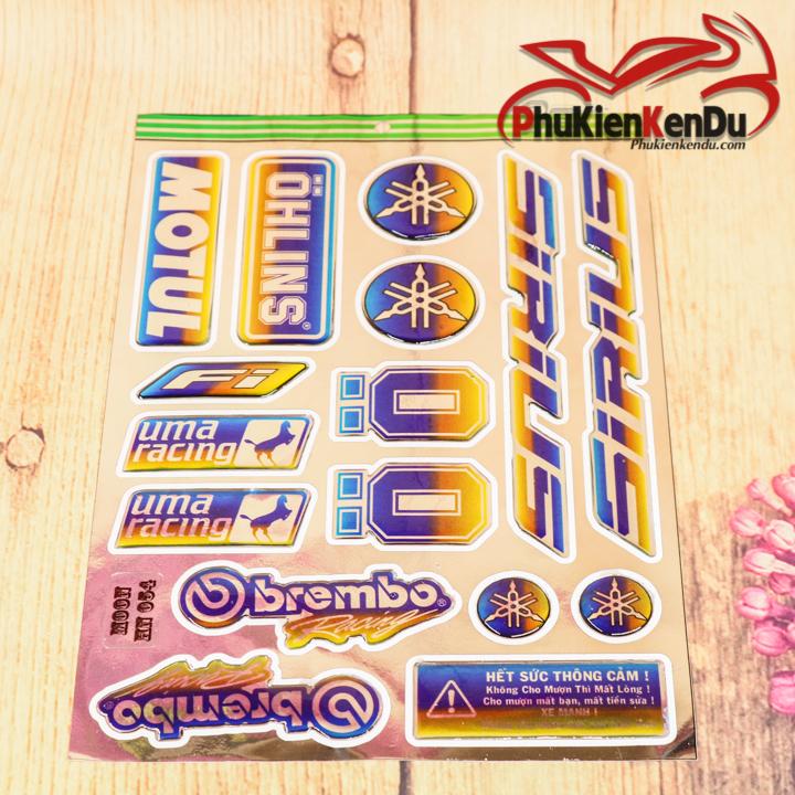 [HCM]TEM CROM CHỮ NỔI CHO XE SIRIUS [TẶNG KÈM 1 TEM STICK]