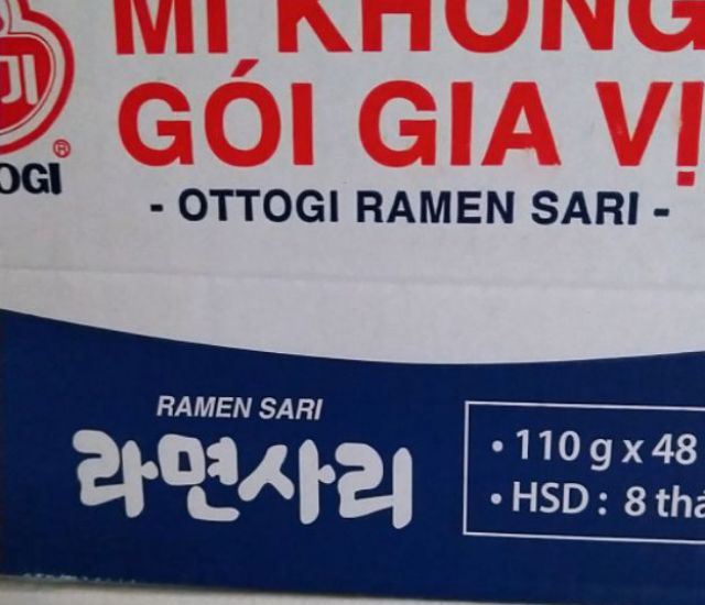 1 thùng 48 gói - mì Không gói gia vị Ottogi 110G, cam kết hàng chính hãng, chất lượng đảm bảo, an toàn cho sức khỏe người dùng
