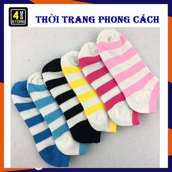 ⚡ giá sale ⚡ combo 10 tất sọc màu giá rẻ
