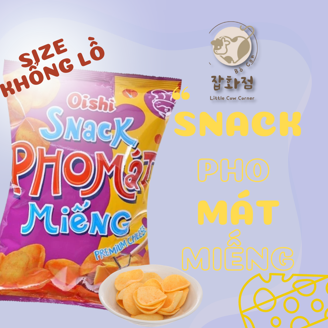 Bánh Snack Bim Bim Oishi Pho Mát Miếng 75g siêu to khổng lồ