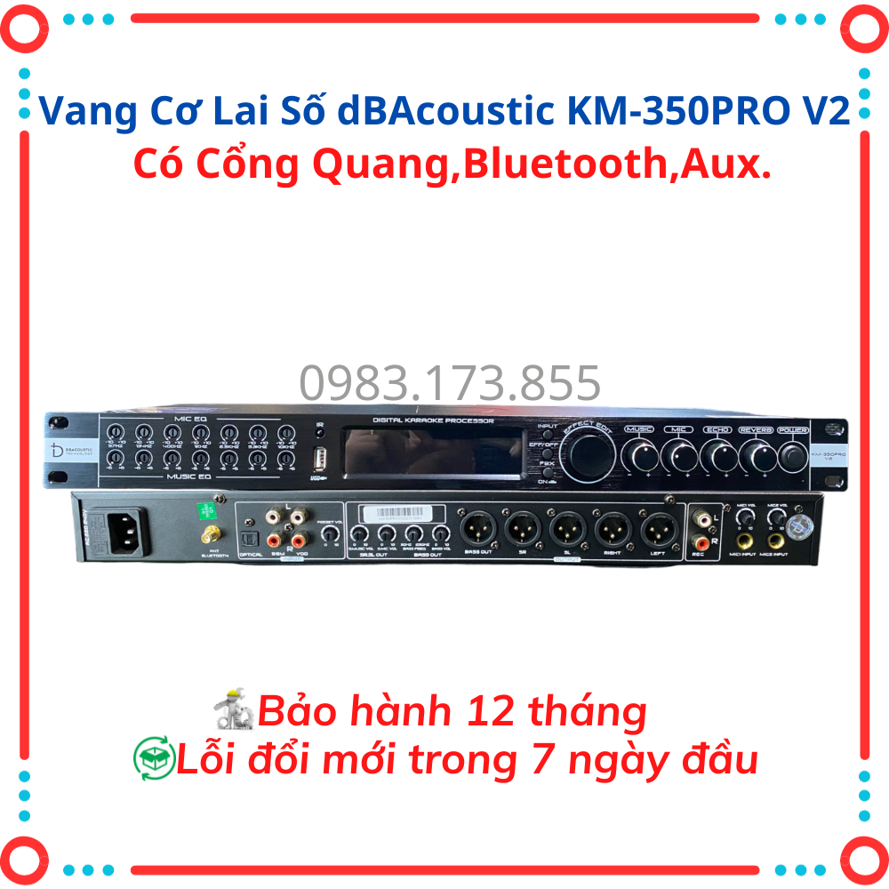 Vang cơ lai số dBAcoustic KM-350PRO V2 &amp; Km320Plus(Chính Hãng)Lh shop để nhận giá ưu đãi, trang bị Bluetooth, USB +Giải mã DAC quang học,AUX.