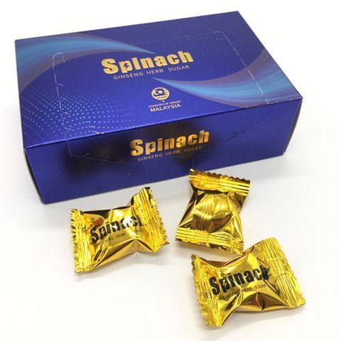 1 viên kẹo hồng sâm spinach chính hãng malaysia