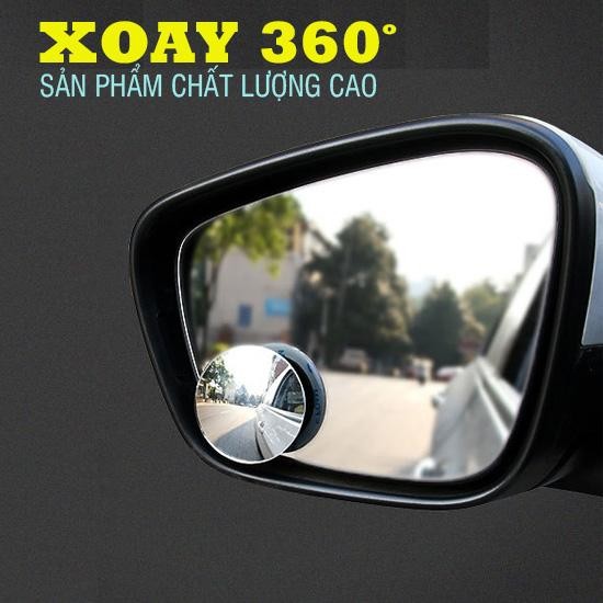 Bộ 02 gương cầu lồi đa cực 360 độ gắn gương chiếu hậu Ô Tô, Xe Máy cao cấp