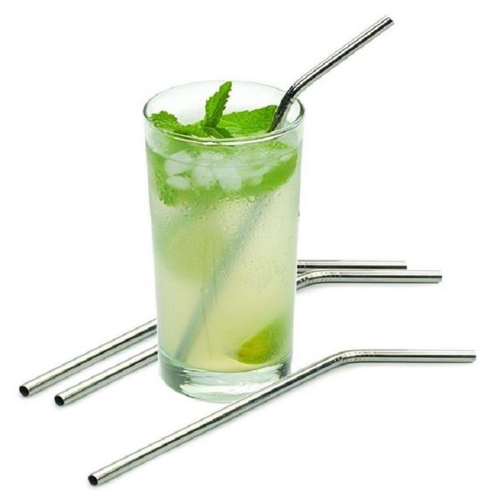 Bộ 2 ống hút inox + cọ rửa ống hút inox ống hứt inox 304 có thể tái sử dụng nhiều lần